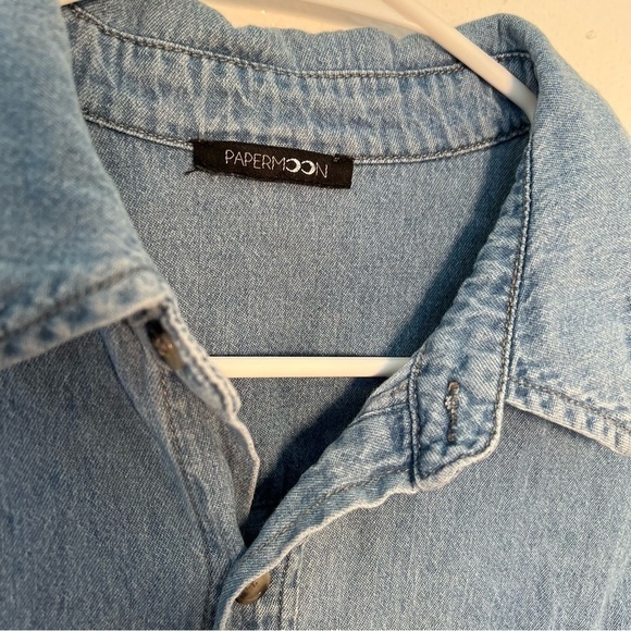 Papermoon Stitch Fix Denim Button Down Bleached - Picture 7 of 11
